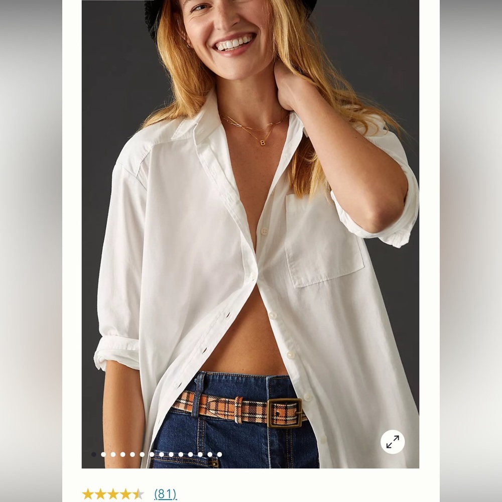 Maeve Maxi Tunic Poplin Buttondown